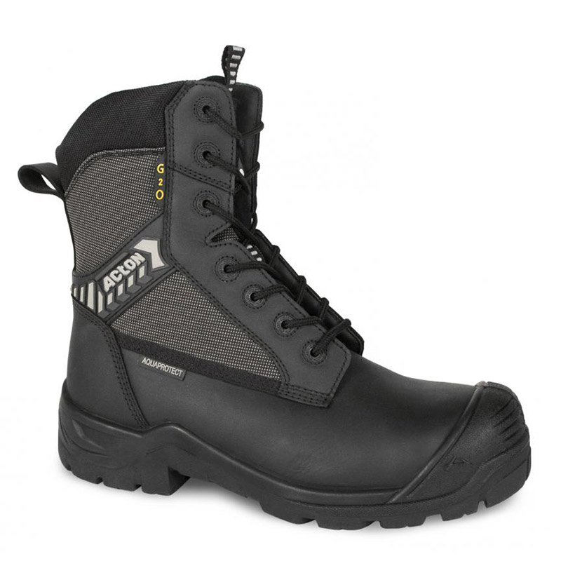 botte de travail acton g2o A9067-11 , noir , 8 pouces